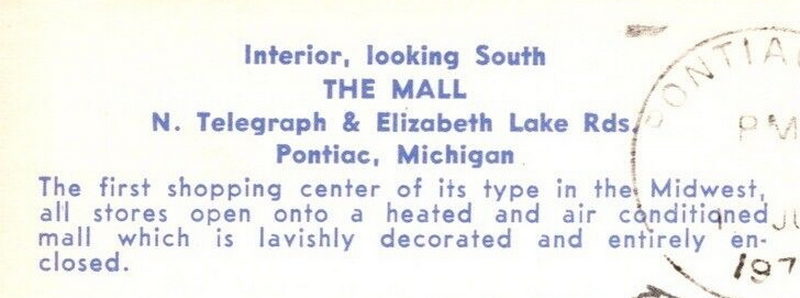 Summit Place Mall (Pontiac Mall) - Vintage Postcard (newer photo)